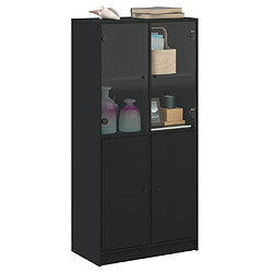 Acheter vidaXL Buffet haut avec portes noir 68x37x142 cm bois d'ingénierie