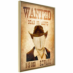 Paris Prix Affiche Murale Encadrée Long Time Ago in the Wild West 20 x 30 cm Or