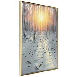 Paris Prix Affiche Murale Encadrée Frosty Sunset 20 x 30 cm Or