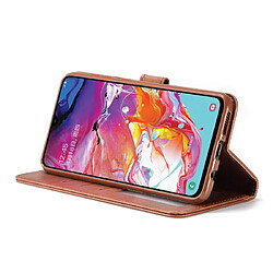 Wewoo Housse Coque Pour Galaxy A50 LC.IMEEKE Calf Texture en cuir à rabat horizontalavec support et fentes cartes et portefeuille Rose rouge pas cher