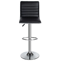 Helloshop26 Lot de 2 tabourets de bar hauteur réglable design moderne noir 1208007