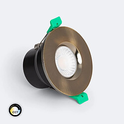 Ledkia Spot Downlight Ignifuge LED 5-8W Rond Dimmable IP65 Coupe Ø 65 mm Solid Design Doré Sélectionnable (Neutre-Froid)