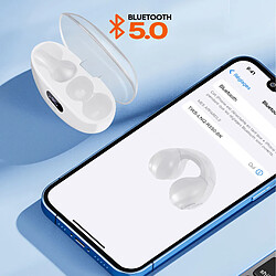 Avis LinQ Écouteurs Bluetooth Conduction Aérienne Sans Fil Design Clip On Micro Blanc