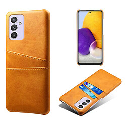 Coque en TPU + PU rigide avec 2 porte-cartes orange pour votre Samsung Galaxy A82 5G/Quantum 2