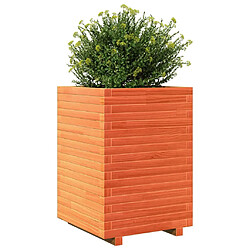 Avis vidaXL Jardinière cire marron 50x50x72 cm bois de pin massif