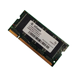 Barrette Mémoire 256Mo RAM DDR Infineon HYS64D32020HDL-6-C SO-DIMM PC-2700S - Reconditionné