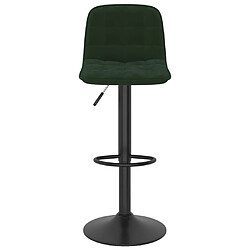 Acheter vidaXL Tabourets de bar 2 pcs Vert foncé Velours