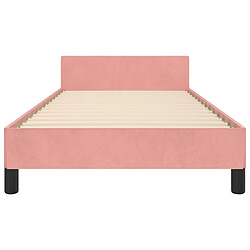 Acheter vidaXL Cadre de lit et tête de lit sans matelas rose 80x200 cm velours