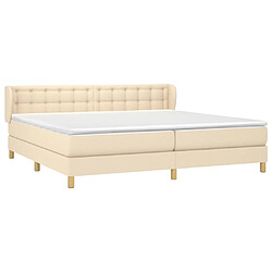 Avis Maison Chic Lit Adulte - Lit simple Lit à sommier tapissier avec matelas moelleux - Meuble de Chambre - Crème 200x200 cm Tissu -MN22834