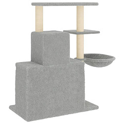 Arbre à chat avec griffoirs,niche pour chat en sisal Gris clair 83 cm -MN54036 pas cher