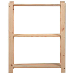 Helloshop26 Étagère de stockage 3 niveaux 60 x 28,5 x 90 cm bois de pin massif 02_0000653