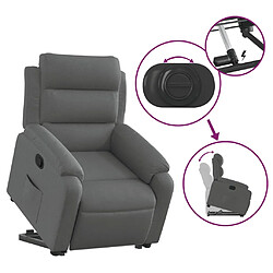 Acheter vidaXL Fauteuil inclinable Gris foncé Tissu