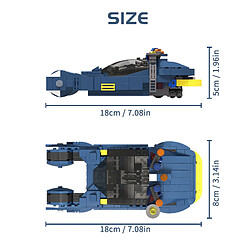 Universal BZB MOC 1982 Speed Roadster 20383 lames Longue distance Running Blocs de construction Modèles Décoration Enfants Cerveau Course DIY Jouets Cadeaux | Bloc (bleu)