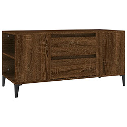 vidaXL Meuble TV Chêne marron 102x44,5x50 cm Bois d'ingénierie