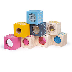 Bigjigs Toys 8 blocs sensoriels en bois