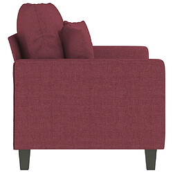 Avis vidaXL Canapé à 2 places Rouge bordeaux 120 cm Tissu