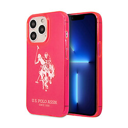 Us Polo U.S Polo Coque pour iPhone 13 Pro Élégante Collection Big Horse Rose