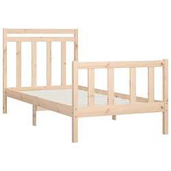 Avis vidaXL Cadre de lit sans matelas bois massif de pin 100x200 cm