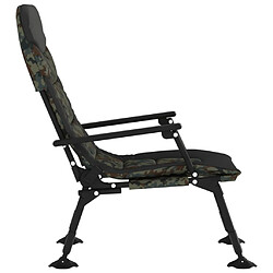 Avis vidaXL Chaise de pêche avec accoudoir pliable camouflage