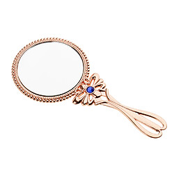 Miroir de maquillage cosmétique de poche de style antique vintage mini rond rose or