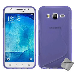 Htdmobiles Coque silicone gel fine pour Samsung Galaxy J5 (2016) + film ecran - MAUVE