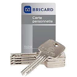 Acheter Cylindre de porte Bricard Astral 11734 débrayable 30+40 mm 4 clés sécurité 3