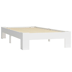 vidaXL Cadre de lit sans matelas blanc bois de pin massif 90x200 cm