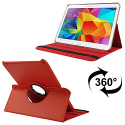 Wewoo Housse Étui rouge pour Samsung Galaxy Tab 4 10.1 / SM-T530 / T531 360 degrés Rotatif Litchi Texture en cuir avec 2-angle affichage support