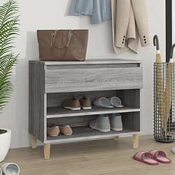 Maison Chic Armoire à Chaussures,Meuble de Rangement à Chaussures Sonoma gris 70x36x60 cm Bois d'ingénierie -MN36534