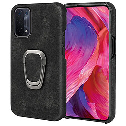 Coque en TPU + PU avec béquille, noir pour votre Oppo A54 5G/A93 5G/A74 5G