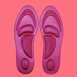 Wewoo Une paire éponge de sport 4D à semelle souple à talon haut Coussin à soulier Soulagement de la douleur pour femme Rose Rouge