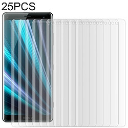 Wewoo Film de verre trempé 25 PCS Pour Sony Xperia XZ3 0.3mm 9H Dureté De Surface 3D Bord Courbé Plein Écran En Transparent