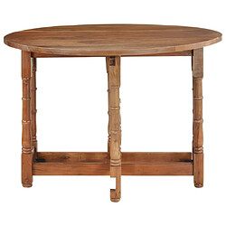 vidaXL Table à manger Rond 110x76 cm Bois de manguier massif