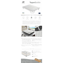 Acheter Dormalit Sur matelas 80x180 BASTILLE – Hauteur 4 cm - Respirabilité – Adaptabilité