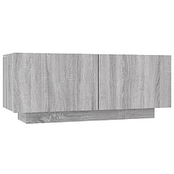 vidaXL Meuble TV Sonoma gris 100x35x40 cm Bois d'ingénierie