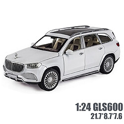 Universal 1: 24 Maybach GLS600 modèle de voiture moulée sous pression alliage garçon jouet voiture modèle SUV voiture collection poussette | Voiture jouet moulée sous pression (blanc)