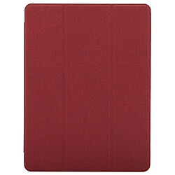 Wewoo Smart Cover rouge pour iPad Pro 10,5 pouces, avec trois pliage Holder & Pen Slots Tissu Texture Motif Horizontal Flip étui en cuir