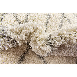 Hadorn Tapis shaggy 155x155 Crème Lachen Fence pas cher