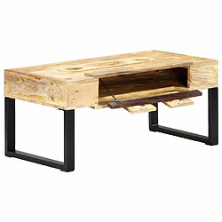 Maison Chic Table basse pour salon | Table à café Style cassette 100x52x45 cm Bois de manguier massif -GKD14960