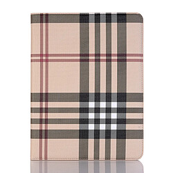 Wewoo Housse Étui Coque Etui en cuir PU à rabat horizontal à carreaux pour iPad Pro 11 pouces 2018avec porte-cartes et emplacements cartes blanc