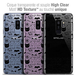 Caseink Coque Housse Etui Samsung Galaxy S9+ (6.2 ) [Crystal Gel HD Collection Halloween Design Spooky - Souple - Ultra Fin - Imprimé en France]