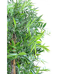 Avis Pegane Plante artificielle haute gamme Spécial extérieur/ Haie Bambou artificiel coloris vert - Dim : 110 x 45 x 110 cm