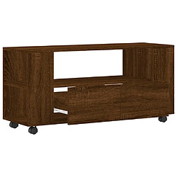 Acheter vidaXL Meuble TV chêne marron 102x34,5x43 cm bois d'ingénierie