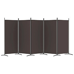 Acheter Maison Chic Paravent/Cloison de séparation 5 panneaux Marron 433x180 cm Tissu -MN72057