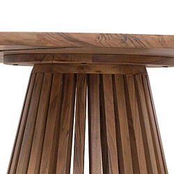 BOIS & CHIFFONS Table de repas ronde bois massif | Acacia Kfir