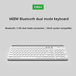 Wewoo Clavier d'origine Bluetooth Xiaomi MIIIW 104 touches + 2,4 GHz à double modes (Blanc) pas cher