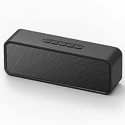 Universal Haut-parleur Bluetooth sans fil, haut-parleur Bluetooth 5.0 portable avec basse à double pilote, stéréo 3D, radio FM, fonctions mains libres (noir)