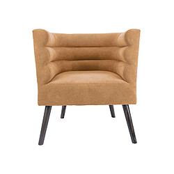 Acheter LEITMOTIV Fauteuil de salon design velours Explicit - Jaune ocre