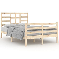 vidaXL Cadre de lit sans matelas bois massif 120x200 cm