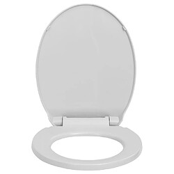 Acheter Helloshop26 Siège de toilette abattant WC avec couvercle à fermeture en douceur gris clair ovale 02_0002915